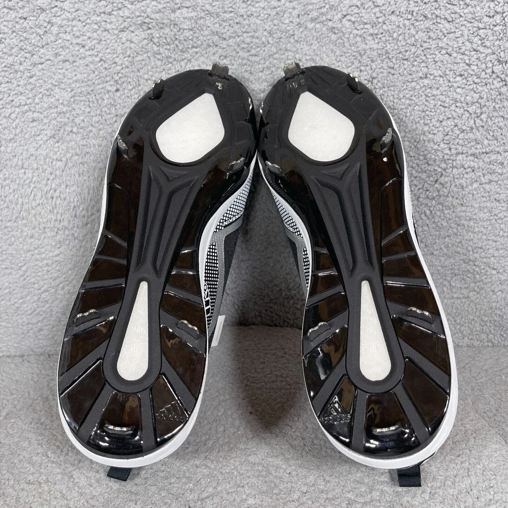 Adidas Icon 6 Mens Size 17 Metal Baseball Cleats Black White EG6488